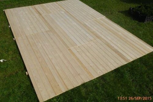 Houten tentvloer