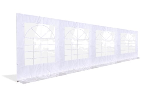 Partytent zijwand PE met ramen - 8 meter