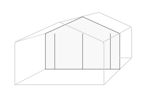 Tussenwand 6 meter PVC 550 grams m2