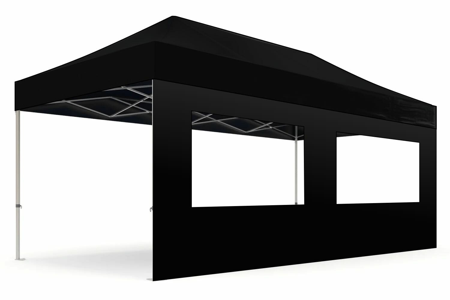 Zijwand 6m raam – Easy up Professional | PVC gecoat polyester - 4x6