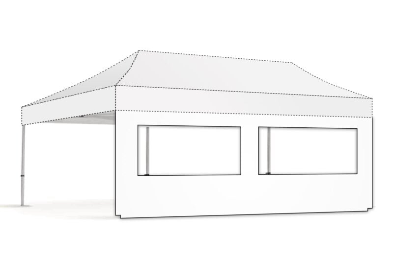 Zijwand 8m raam – Easy up Professional | PVC gecoat polyester