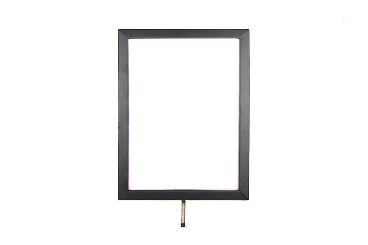 A4 houder voor Afzetpaal | Zwart gepoedercoat - Type B