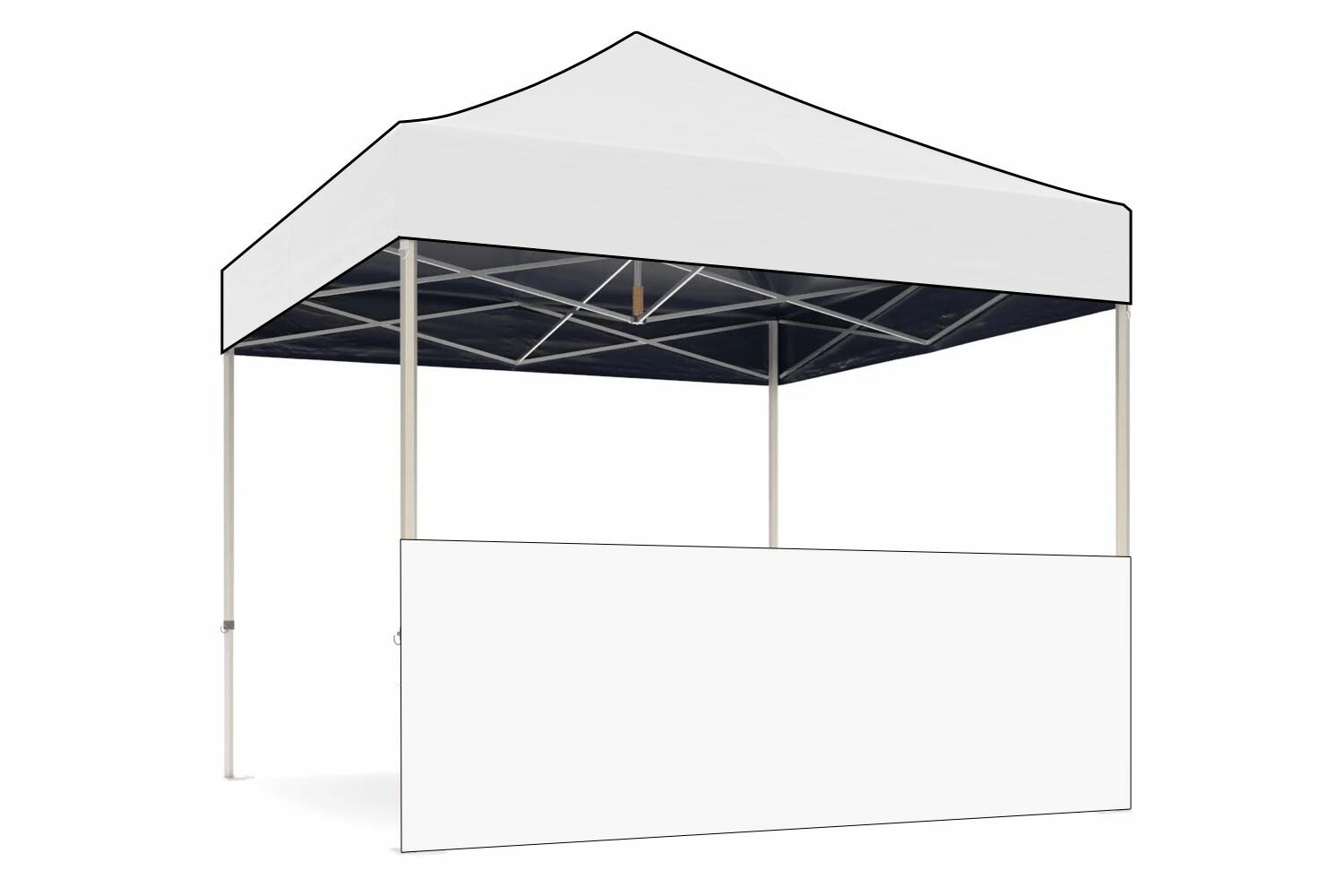 Halve zijwand 4m – Easy up Professional | Heavy duty PVC