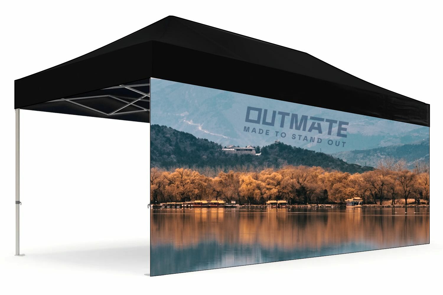 Zijwand 6m gesloten – Easy up Professional | PVC gecoat polyester - 4x6