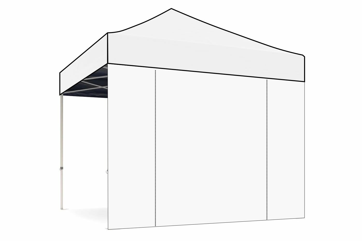 Zijwand 3m met deur – Easy up Professional | Heavy duty PVC